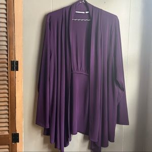 Susan Graver purple cardigan
